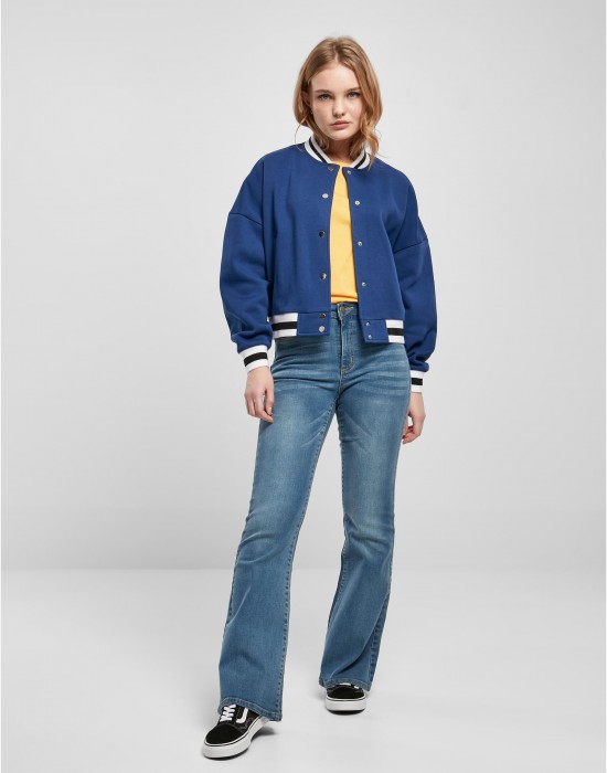 Дамско колежанско яке в син цвят Urban Classics College Jacket, Якета - Lit.bg Дамско колежанско яке в син цвят Urban Classics College Jacket, Якета - Lit.bg