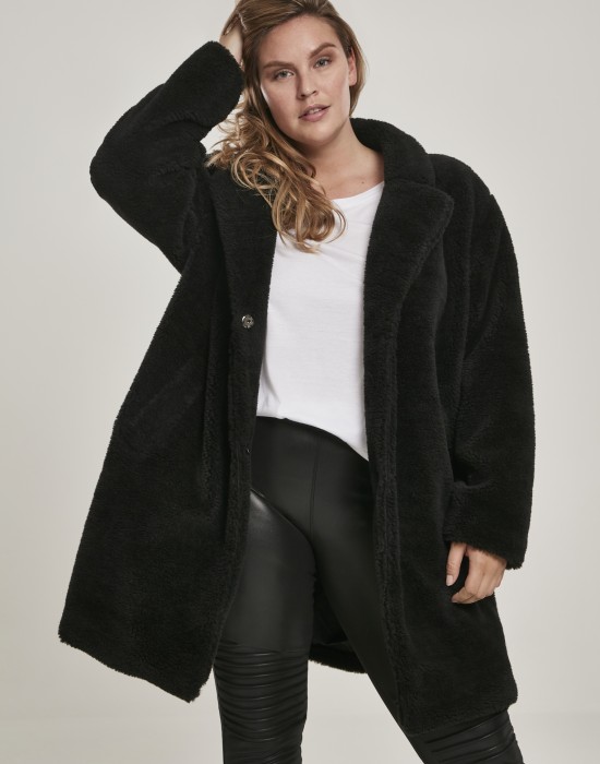 Дамско палто в черно от Urban Classics Ladies Oversized Sherpa Coat, Жени - Lit.bg Дамско палто в черно от Urban Classics Ladies Oversized Sherpa Coat, Жени - Lit.bg