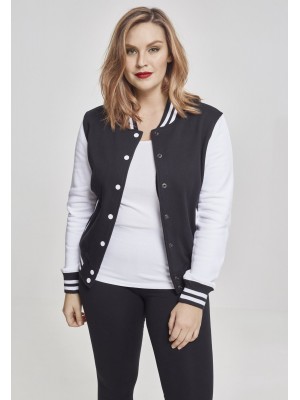 Дамско яке в черно и бяло от Urban Classics Ladies 2-tone College Sweatjacket 