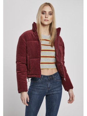 Дамско яке в червено от Urban Classics Ladies Corduroy Puffer