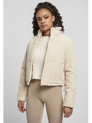 Дамско яке в пясъчен цвят Urban Classics Corduroy Puffer 