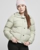 Дамско яке в цвят светла маслина Urban Classics Hooded Puffer softsalvia, Жени - Lit.bg