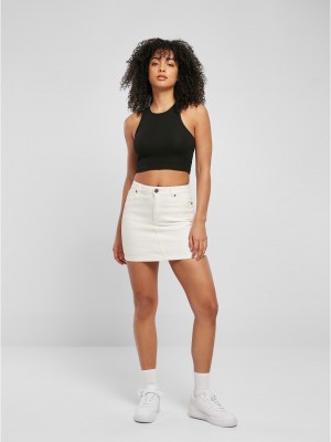 Дънкова пола в бял цвят Ladies Denim Mini Skirt 