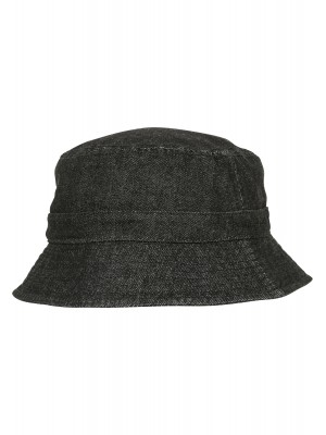 Дънкова шапка идиотка в черен цвят Denim Bucket Hat 