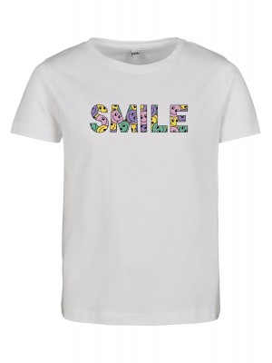 Детска тениска в бял цвят Mister Tee Colorful Smile Short Sleeve