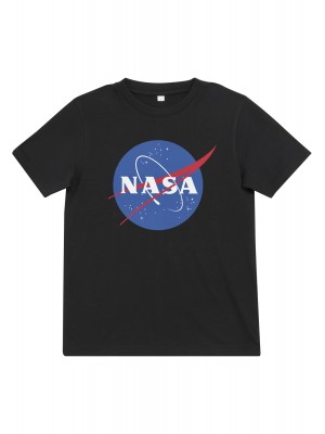 Детска тениска в черен цвят Mister Tee Kids NASA Insignia 
