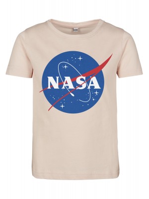Детска тениска в розов цвят Mister tee Kids NASA Insignia Short Sleeve 