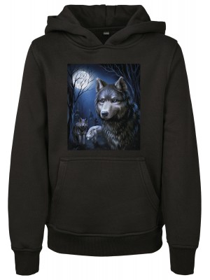Детски суичър в черен цвят Mister Tee Kids Wolf 
