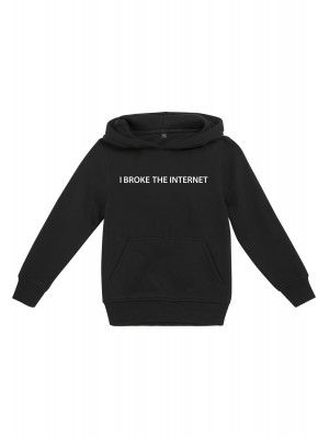 Детски суичър в черен цвят Mister Tee Kids I Broke The Internet 