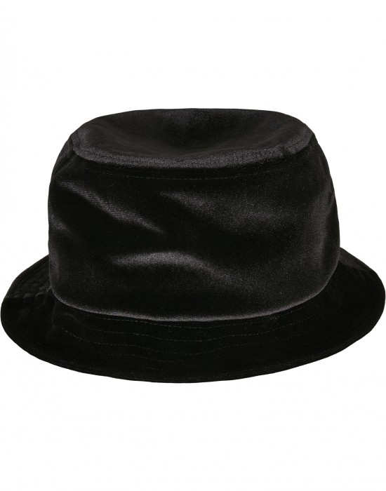 Кадифена шапка идиотка в черен цвят Velvet Bucket Hat, Аксесоари - Lit.bg