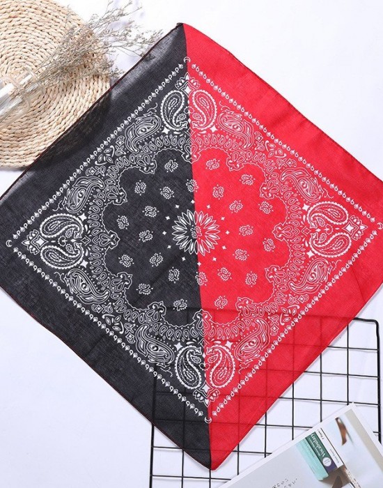 Кърпа за глава бандана HoodStyle Bandana двуцветна - черно-червена, Бандани кърпи - Lit.bg Кърпа за глава бандана HoodStyle Bandana двуцветна - черно-червена, Бандани кърпи - Lit.bg