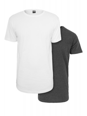 Комплект две дълги тениски в тъмносиво и бяло Urban Classics