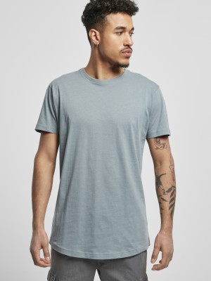 Мъжка дълга тениска в петролно син цвят Urban Classics Shaped Long dustyblue 
