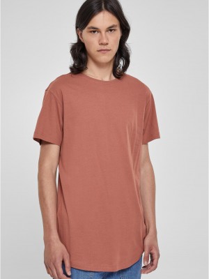 Мъжка дълга тениска в цвят корал Urban Classics Shaped Long Tee