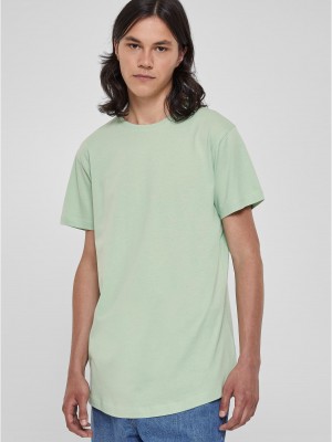 Мъжка дълга тениска в цвят мента Urban Classics Shaped Long Tee