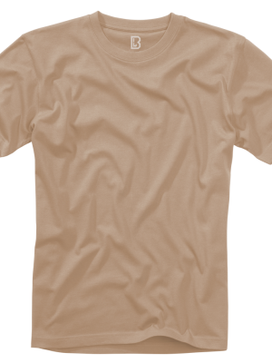 Мъжка изчистена тениска в бежов цвят Brandit