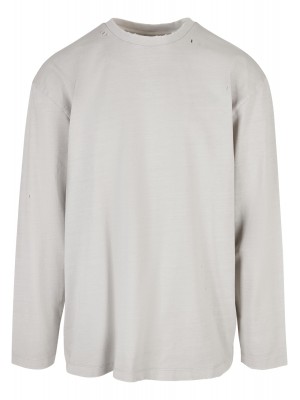 Мъжка широка блуза в светлосив цвят Urban Classics Distressed