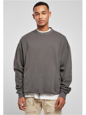Мъжка широка блуза в тъмносив цвят Urban Classics Sport Crew