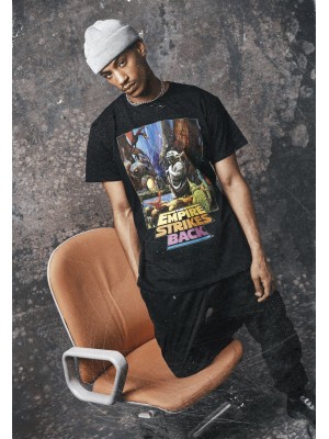 Мъжка тениска MERCHCODЕ Star Wars Yoda Poste в черен цвят