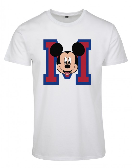 Мъжка тениска Merchcode Mickey Mouse M Face в бял цвят, Мъже - Lit.bg