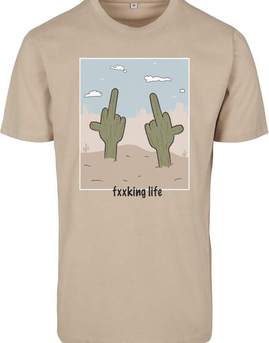 Мъжка тениска Mister Tee Fucking Life в пясъчен цвят, Тениски - Lit.bg Мъжка тениска Mister Tee Fucking Life в пясъчен цвят, Мъже - Lit.bg