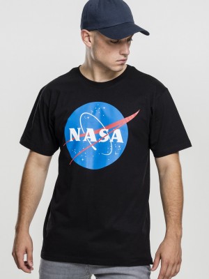 Мъжка тениска Mister Tee NASA в черен цвят