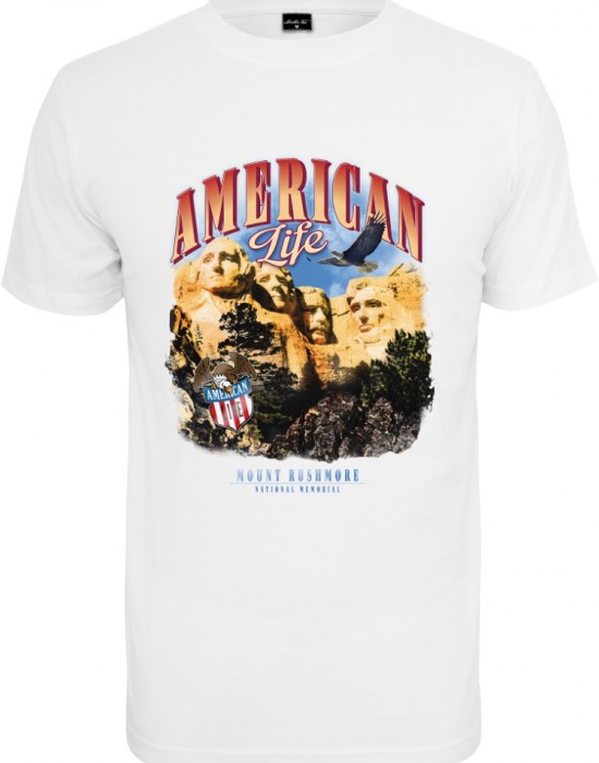 Мъжка тениска в бял цвят Mister Tee American Life Mount Roushmore, Тениски - Lit.bg Мъжка тениска в бял цвят Mister Tee American Life Mount Roushmore, Мъже - Lit.bg