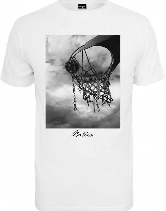 Мъжка тениска в бял цвят Mister Tee Ballin 2.0, Мъже - Lit.bg