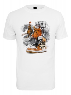 Мъжка тениска в бял цвят Mister Tee Vintage Ballin