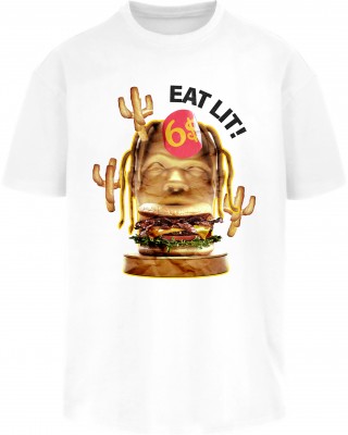 Мъжка тениска в бяло Mister Tee Eat Lit Oversize