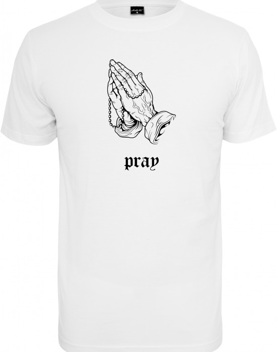 Мъжка тениска в бяло Mister Tee Pray, Мъже - Lit.bg