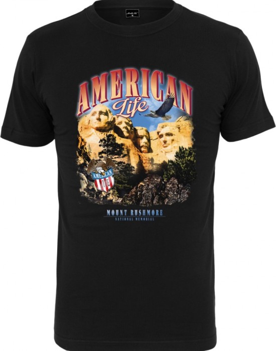 Мъжка тениска в черен цвят Mister Tee American Life Mount Roushmore, Тениски - Lit.bg Мъжка тениска в черен цвят Mister Tee American Life Mount Roushmore, Мъже - Lit.bg