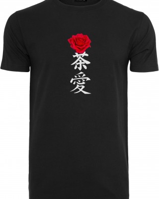Мъжка тениска в черен цвят Mister Tee Asian Rose 