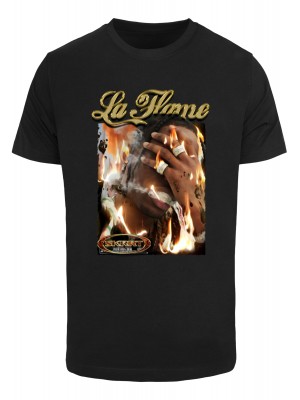 Мъжка тениска в черен цвят Mister Tee La Flame