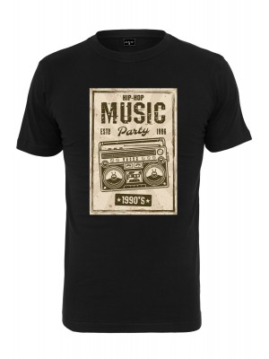 Мъжка тениска в черен цвят Mister Tee Retro Boom