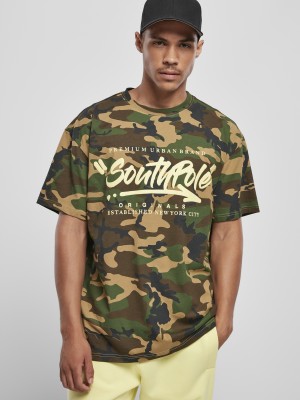 Мъжка тениска в камуфлажен цвят Southpole Short Sleeve Tee korean camo 