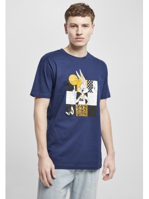 Мъжка тениска в син цвят Mister Tee Space Jam Bugs Bunny Basketball 
