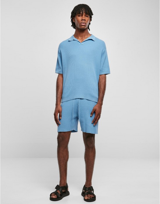 Мъжки къси панталони в светлосин цвят Urban Classics Ribbed Shorts, Къси панталони - Lit.bg Мъжки къси панталони в светлосин цвят Urban Classics Ribbed Shorts, Къси панталони - Lit.bg