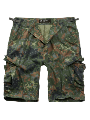 Мъжки къси панталони в зелен камуфлаж Brandit BDU Ripstop flecktarn