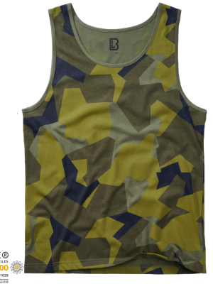 Мъжки потник в зелен камуфлаж Brandit swedish camo M90