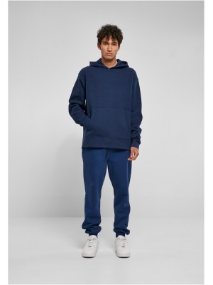 Мъжки широк суичър с качулка в син цвят Urban Classics Waffle Hoody