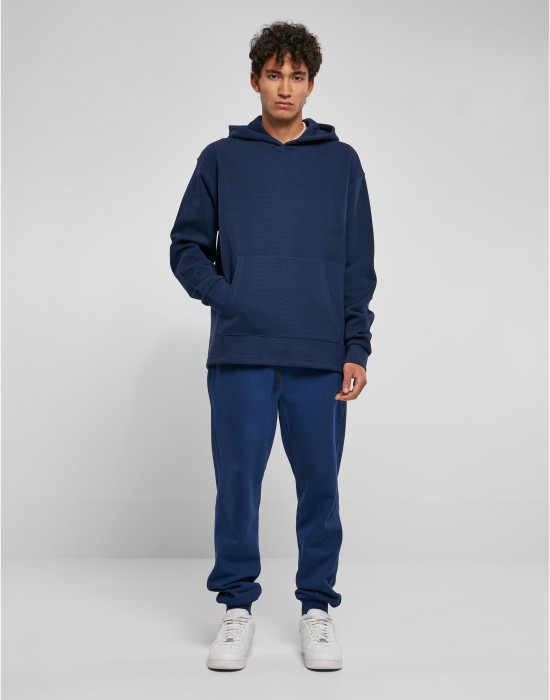 Мъжки широк суичър с качулка в син цвят Urban Classics Waffle Hoody, Суичъри - Lit.bg Мъжки широк суичър с качулка в син цвят Urban Classics Waffle Hoody, Суичъри - Lit.bg