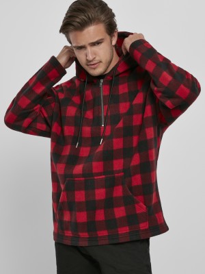 Мъжки суичър Urban Classics Polar Fleece в червен цвят