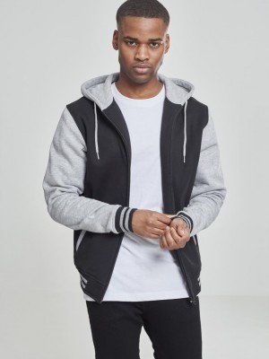 Мъжки суичър Urban Classics в сиво и черно