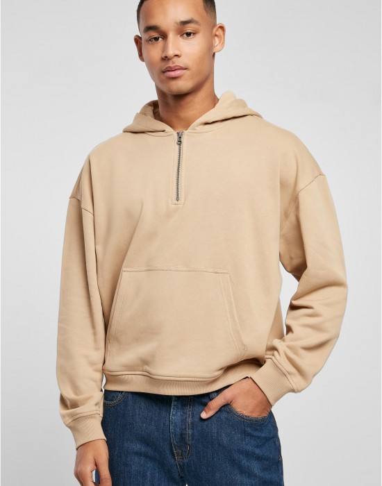 Мъжки суичър с качулка и цип в бежово Urban Classics Zip Hoody unionbeige, Суичъри - Lit.bg Мъжки суичър с качулка и цип в бежово Urban Classics Zip Hoody unionbeige, Суичъри - Lit.bg