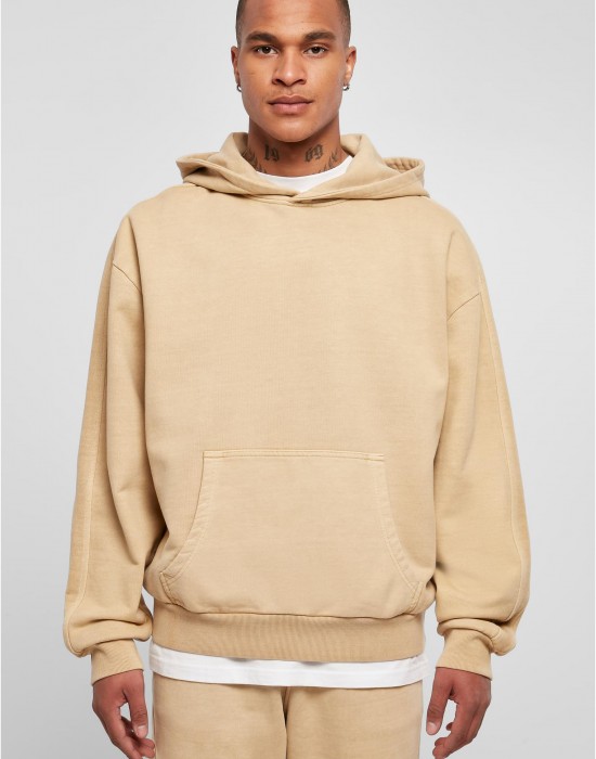 Мъжки суичър с качулка в бежов цвят Urban Classics Terry Hoody, Суичъри - Lit.bg