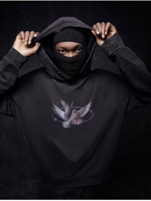 Мъжки суичър с качулка в черен цвят Mister Tee Vive la Liberte Hoody
