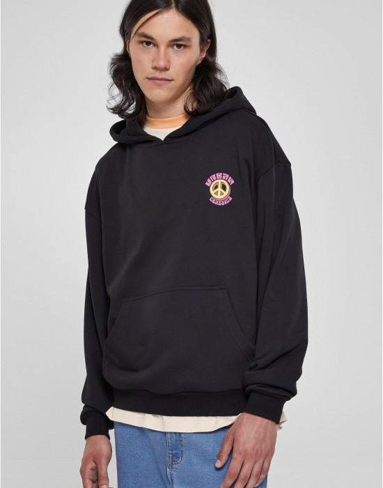 Мъжки суичър с качулка в черен цвят Urban Classics Peace Hoody, Суичъри - Lit.bg Мъжки суичър с качулка в черен цвят Urban Classics Peace Hoody, Суичъри - Lit.bg