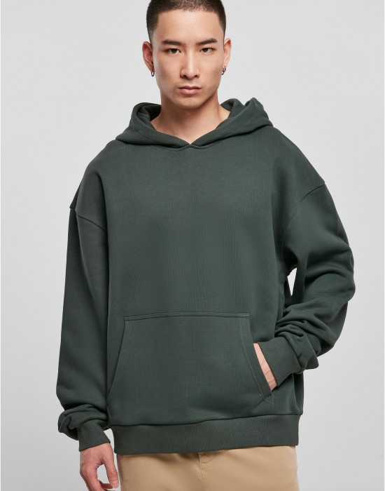 Мъжки суичър с качулка в тъмнозелен цвят Urban Classics Hoody bottlegreen, Суичъри - Lit.bg Мъжки суичър с качулка в тъмнозелен цвят Urban Classics Hoody bottlegreen, Суичъри - Lit.bg