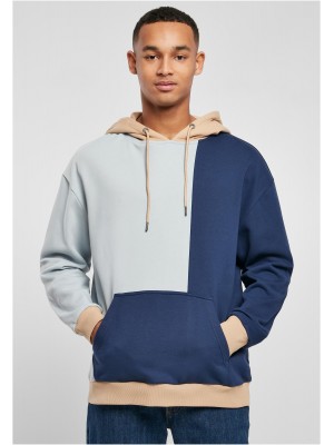 Мъжки суичър с качулка в цветен десен Urban Classics Color Hoody summerblue/darkblue